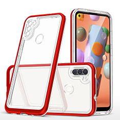 Carcasa Bumper Funda Silicona Transparente Espejo MQ1 para Samsung Galaxy M11 Rojo