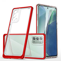 Carcasa Bumper Funda Silicona Transparente Espejo MQ1 para Samsung Galaxy Note 20 5G Rojo