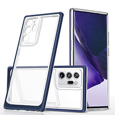 Carcasa Bumper Funda Silicona Transparente Espejo MQ1 para Samsung Galaxy Note 20 Ultra 5G Azul