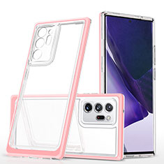 Carcasa Bumper Funda Silicona Transparente Espejo MQ1 para Samsung Galaxy Note 20 Ultra 5G Oro Rosa