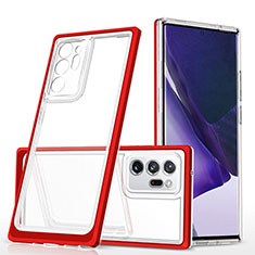 Carcasa Bumper Funda Silicona Transparente Espejo MQ1 para Samsung Galaxy Note 20 Ultra 5G Rojo