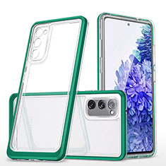 Carcasa Bumper Funda Silicona Transparente Espejo MQ1 para Samsung Galaxy S20 FE (2022) 5G Verde