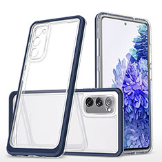 Carcasa Bumper Funda Silicona Transparente Espejo MQ1 para Samsung Galaxy S20 FE 4G Azul