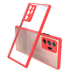 Carcasa Bumper Funda Silicona Transparente Espejo N02 para Samsung Galaxy Note 20 Ultra 5G Rojo