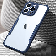 Carcasa Bumper Funda Silicona Transparente Espejo para Apple iPhone 15 Pro Azul