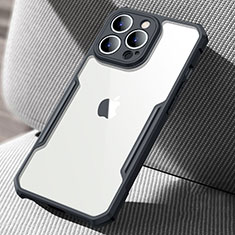 Carcasa Bumper Funda Silicona Transparente Espejo para Apple iPhone 15 Pro Max Negro