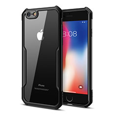 Carcasa Bumper Funda Silicona Transparente Espejo para Apple iPhone 6S Plus Negro
