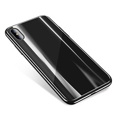 Carcasa Bumper Funda Silicona Transparente Espejo para Apple iPhone Xs Max Negro