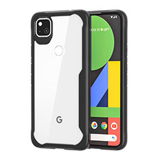 Carcasa Bumper Funda Silicona Transparente Espejo para Google Pixel 4a Negro