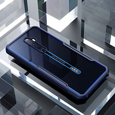 Carcasa Bumper Funda Silicona Transparente Espejo para Oppo Reno2 Z Azul