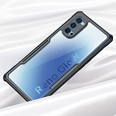 Carcasa Bumper Funda Silicona Transparente Espejo para Oppo Reno4 Pro 5G Negro