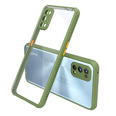 Carcasa Bumper Funda Silicona Transparente Espejo para Realme 7 Pro Verde