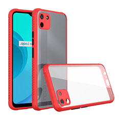 Carcasa Bumper Funda Silicona Transparente Espejo para Realme C11 Rojo