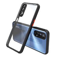 Carcasa Bumper Funda Silicona Transparente Espejo para Realme Narzo 30 4G Negro