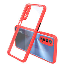 Carcasa Bumper Funda Silicona Transparente Espejo para Realme Narzo 30 4G Rojo