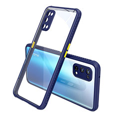 Carcasa Bumper Funda Silicona Transparente Espejo para Realme X7 5G Azul