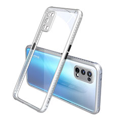 Carcasa Bumper Funda Silicona Transparente Espejo para Realme X7 5G Plata