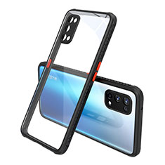 Carcasa Bumper Funda Silicona Transparente Espejo para Realme X7 Pro 5G Negro