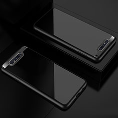 Carcasa Bumper Funda Silicona Transparente Espejo para Samsung Galaxy A80 Negro