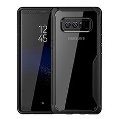 Carcasa Bumper Funda Silicona Transparente Espejo para Samsung Galaxy Note 8 Duos N950F Negro