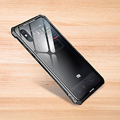 Carcasa Bumper Funda Silicona Transparente Espejo para Xiaomi Mi 8 Pro Global Version Negro