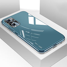 Carcasa Bumper Funda Silicona Transparente Espejo para Xiaomi Poco F3 5G Azul
