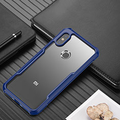 Carcasa Bumper Funda Silicona Transparente Espejo para Xiaomi Redmi Note 6 Pro Azul