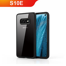 Carcasa Bumper Funda Silicona Transparente Espejo S01 para Samsung Galaxy S10e Negro