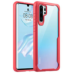 Carcasa Bumper Funda Silicona Transparente Espejo Z02 para Huawei P30 Pro Rojo