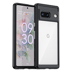 Carcasa Bumper Funda Silicona Transparente J01S para Google Pixel 7 5G Negro