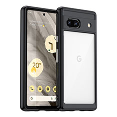 Carcasa Bumper Funda Silicona Transparente J01S para Google Pixel 7a 5G Negro