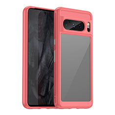 Carcasa Bumper Funda Silicona Transparente J01S para Google Pixel 8 Pro 5G Rojo