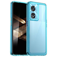 Carcasa Bumper Funda Silicona Transparente J01S para Huawei Honor X5 Plus Cian