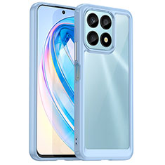 Carcasa Bumper Funda Silicona Transparente J01S para Huawei Honor X8a 4G Azul Cielo