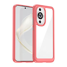 Carcasa Bumper Funda Silicona Transparente J01S para Huawei Nova 11 Rojo