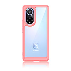 Carcasa Bumper Funda Silicona Transparente J01S para Huawei Nova 9 Rojo