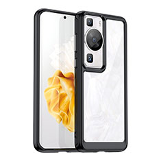 Carcasa Bumper Funda Silicona Transparente J01S para Huawei P60 Pro Negro