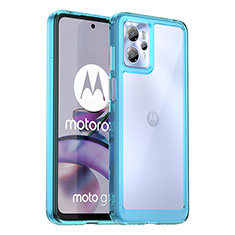 Carcasa Bumper Funda Silicona Transparente J01S para Motorola Moto G23 Azul