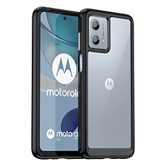 Carcasa Bumper Funda Silicona Transparente J01S para Motorola Moto G53 5G Negro