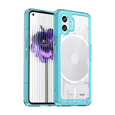 Carcasa Bumper Funda Silicona Transparente J01S para Nothing Phone 2 Cian