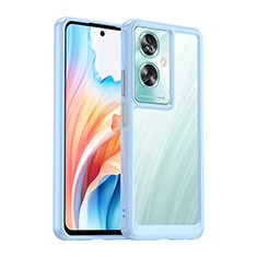 Carcasa Bumper Funda Silicona Transparente J01S para Oppo A2 5G Azul