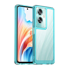 Carcasa Bumper Funda Silicona Transparente J01S para Oppo A2 5G Cian