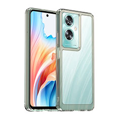 Carcasa Bumper Funda Silicona Transparente J01S para Oppo A2 5G Gris