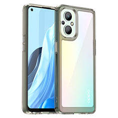 Carcasa Bumper Funda Silicona Transparente J01S para Oppo A96 5G Gris