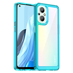 Carcasa Bumper Funda Silicona Transparente J01S para Oppo F21 Pro 5G Cian