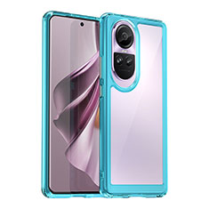 Carcasa Bumper Funda Silicona Transparente J01S para Oppo Reno10 5G Cian