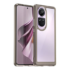 Carcasa Bumper Funda Silicona Transparente J01S para Oppo Reno10 5G Gris