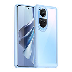 Carcasa Bumper Funda Silicona Transparente J01S para Oppo Reno10 Pro 5G Azul