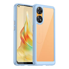 Carcasa Bumper Funda Silicona Transparente J01S para Oppo Reno8 T 4G Azul