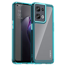 Carcasa Bumper Funda Silicona Transparente J01S para Oppo Reno9 5G Cian